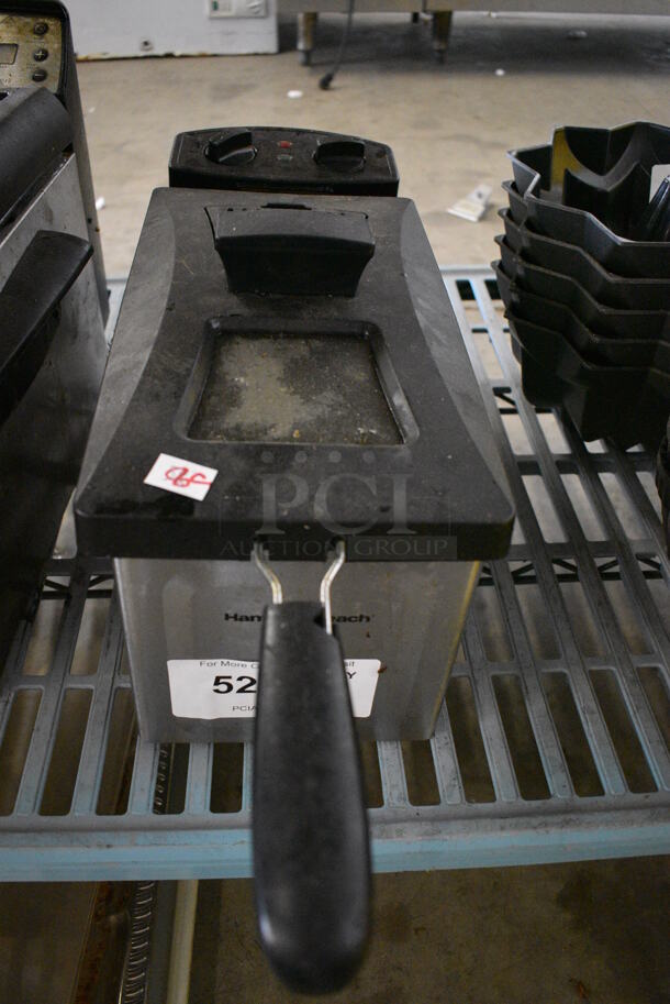 Hamilton Beach Model DF08 Metal Countertop Electric Powered Fryer w/ Basket and Lid. 8.5x22x9 - Image 1 of 6