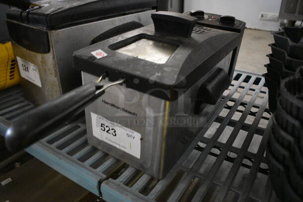 Hamilton Beach Model DF08 Metal Countertop Electric Powered Fryer w/ Basket and Lid. 8.5x22x9 - Image 3 of 6