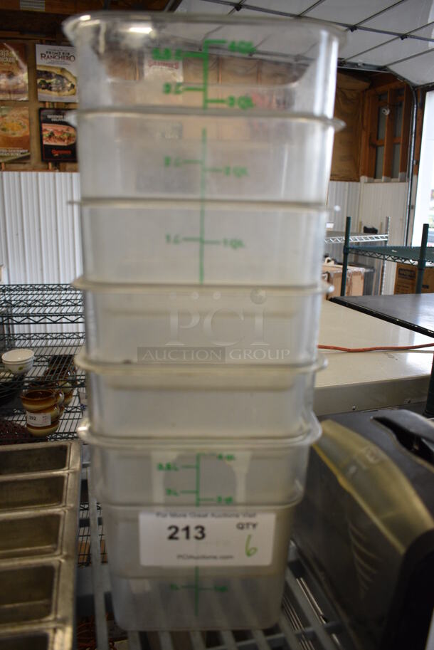 6 Poly Clear Bins. 7x7x7. 6 Times Your Bid!