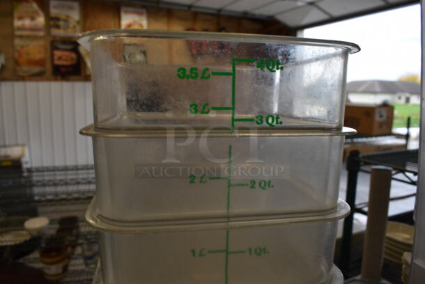 6 Poly Clear Bins. 7x7x7. 6 Times Your Bid! - Image 2 of 5