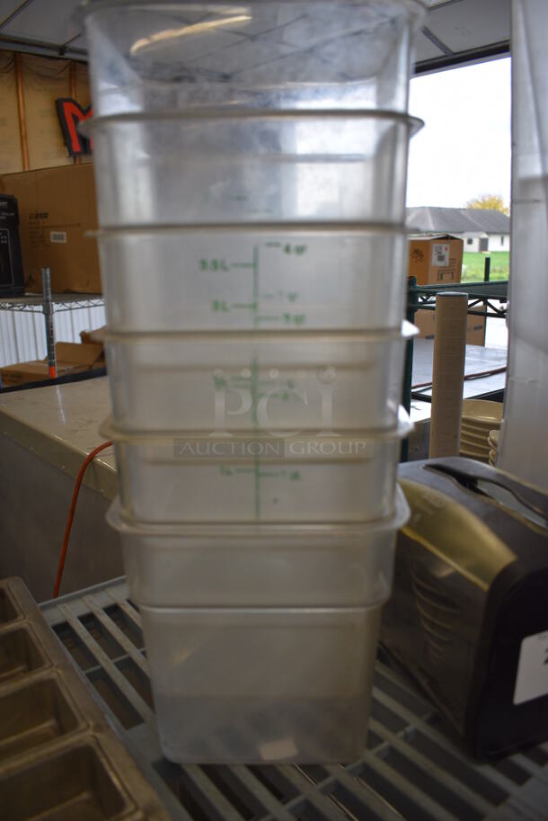 6 Poly Clear Bins. 7x7x7. 6 Times Your Bid! - Image 5 of 5