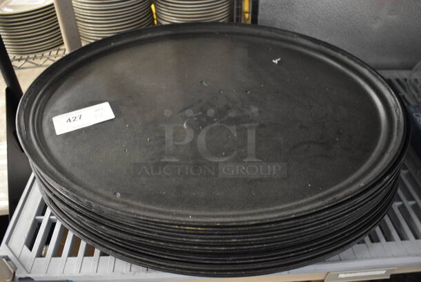 14 Black Serving Trays. 27x22x1. 14 Times Your Bid!