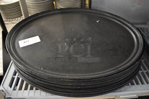 14 Black Serving Trays. 27x22x1. 14 Times Your Bid!
