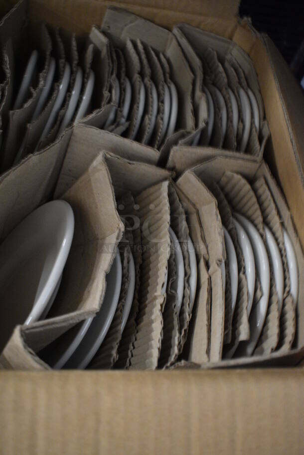 30 BRAND NEW IN BOX! White Ceramic Plates. 7x7x1. 30 Times Your Bid! - Image 3 of 4