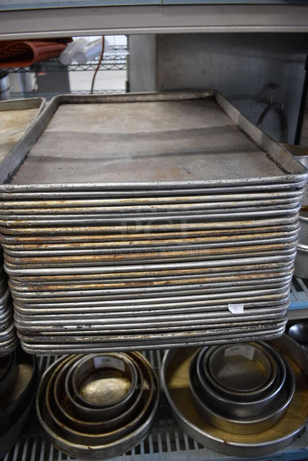 10 Metal Full Size Baking Pans. 18x26x1. 10 Times Your Bid!