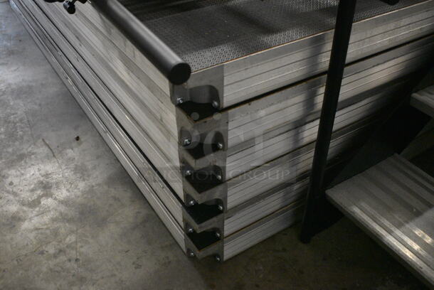 ALL ONE MONEY! Lot of Disassembled Wenger Metal Dance Floor Stage w/ Steps! Size of The Stage Floor Is 8'x24' - Image 5 of 11