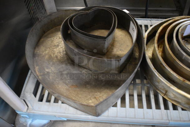 4 Various Metal Heart Shaped Nesting Baking Pans. 4 Times Your Bid! - Image 2 of 6