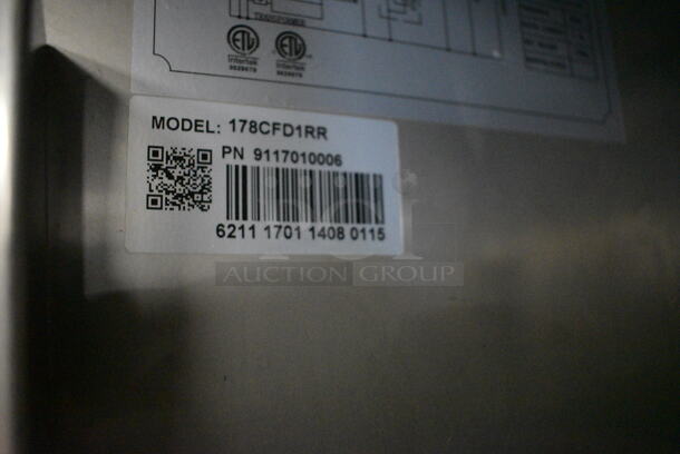 GREAT! Avantco Model 178CFD1RR Stainless Steel Commercial Single Door Reach In Cooler on Commercial Casters. 115 Volts, 1 Phase. 29x33x83. Tested and Powers On But Does Not Get Cold - Image 5 of 6