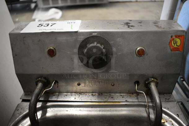 Cecilware Metal Commercial Countertop Electric Powered Fryer w/ 2 Metal Fry Baskets. 12x20x17 - Image 5 of 7