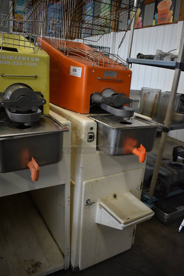 WOW! Juice Tree Model 106 Metal Commercial Floor Style Citrus Juicer on Commercial Casters. 115 Volts, 1 Phase. 18x48x67. Tested and Does Not Power On - Image 2 of 10