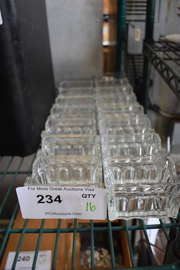 16 Glass Sugar Caddies. 3.5x2.5x2. 16 Times Your Bid!