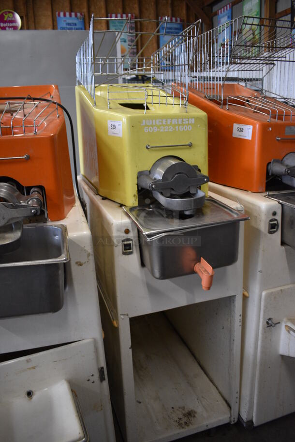 WOW! Juice Tree Model 105-G Metal Commercial Floor Style Citrus Juicer on Commercial Casters. 115 Volts, 1 Phase. 18x46x67. Tested and Does Not Power On - Image 2 of 10