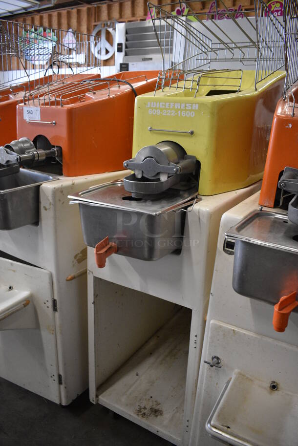 WOW! Juice Tree Model 105-G Metal Commercial Floor Style Citrus Juicer on Commercial Casters. 115 Volts, 1 Phase. 18x46x67. Tested and Does Not Power On - Image 3 of 10