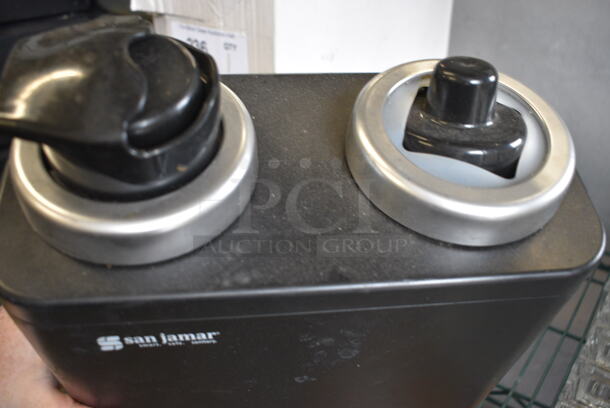 San Jamar Countertop 2 Well Dispenser. 6x11x14 - Image 3 of 4