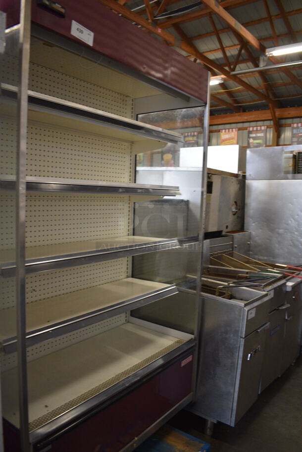 Metal Commercial Floor Style Open Grab N Go Merchandiser w/ Metal Shelves. 120 Volts, 1 Phase. 47x30.5x82. Cannot Test Due To Plug Style - Image 3 of 8