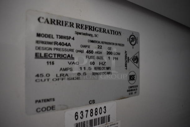 NICE! Carrier Model T30HSP-4 Metal Commercial Hardening Cabinet. 115 Volts, 1 Phase. 31x37x83. Tested and Working! - Image 8 of 8