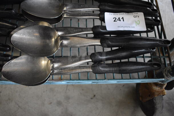 7 Stainless Steel Serving Spoons w/ Black Handle. 14". 7 Times Your Bid! - Image 1 of 4