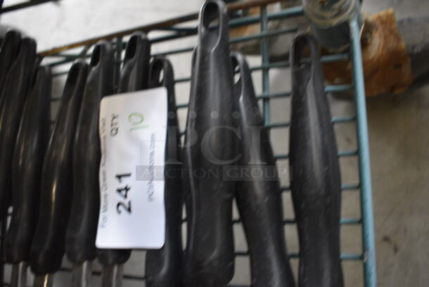 7 Stainless Steel Serving Spoons w/ Black Handle. 14". 7 Times Your Bid! - Image 3 of 4