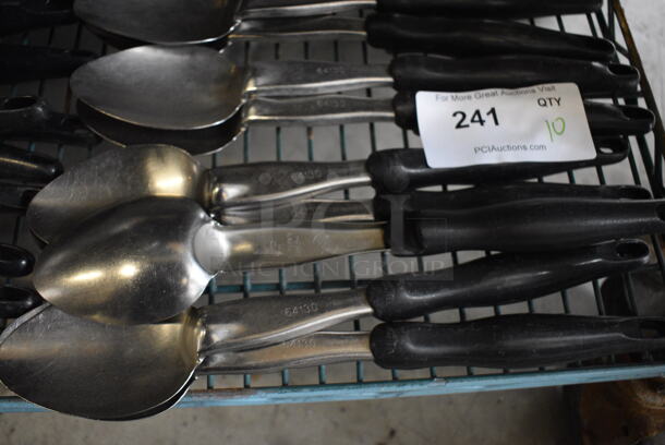 7 Stainless Steel Serving Spoons w/ Black Handle. 14". 7 Times Your Bid! - Image 4 of 4