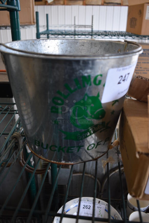ALL ONE MONEY! Lot of Metal Claw Crackers in Metal Bucket! 6" - Image 2 of 4