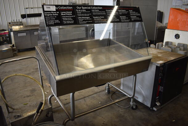 NICE! Metal Commercial Floor Style Insulated Cold Food Display Table Merchandiser Display Case on Commercial Casters. 48x37x59 - Image 2 of 6