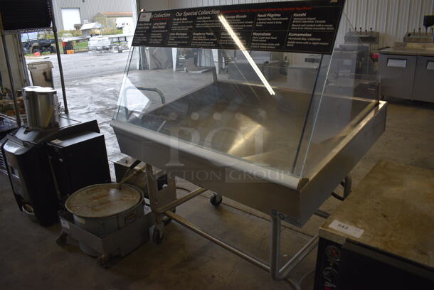 NICE! Metal Commercial Floor Style Insulated Cold Food Display Table Merchandiser Display Case on Commercial Casters. 48x37x59 - Image 3 of 6