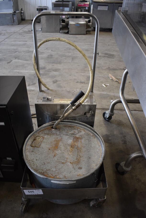 Miroil Metal Commercial Oil Filtration System on Casters. 19x28x38 - Image 1 of 7