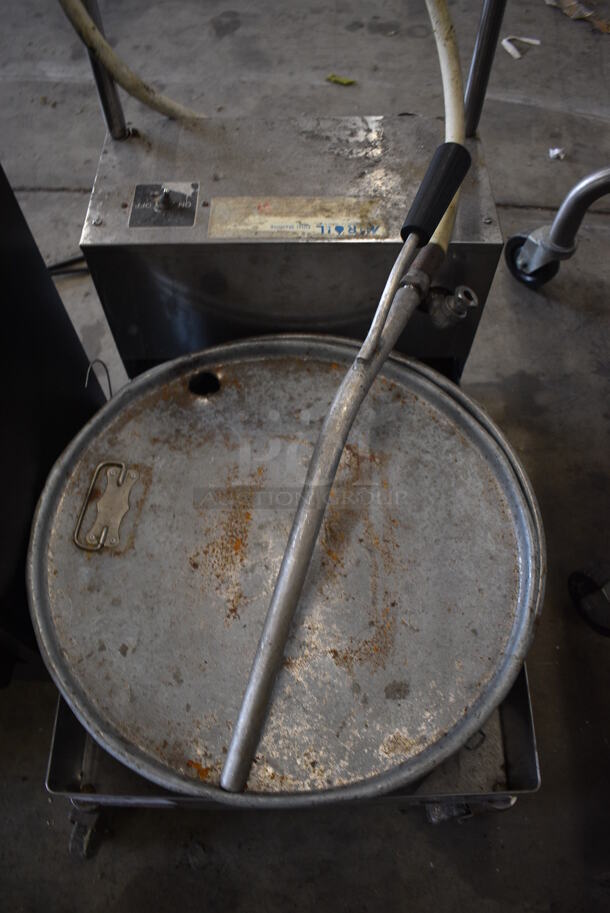 Miroil Metal Commercial Oil Filtration System on Casters. 19x28x38 - Image 6 of 7