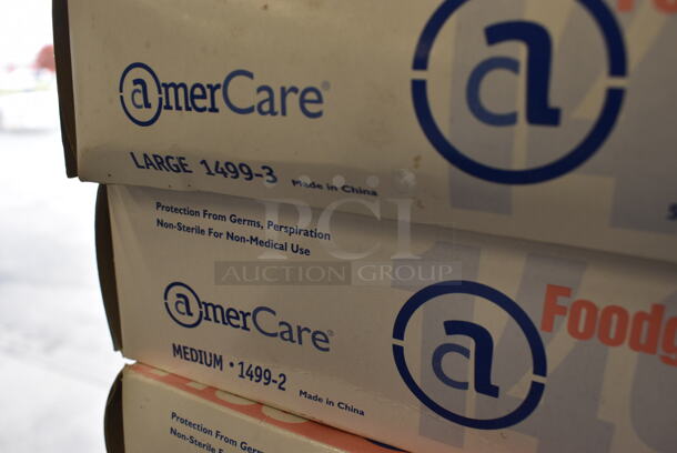 8 Boxes of AmerCare Gloves; 1 Small, 2 Medium, 3 Large 8 Times Your Bid! - Image 3 of 4