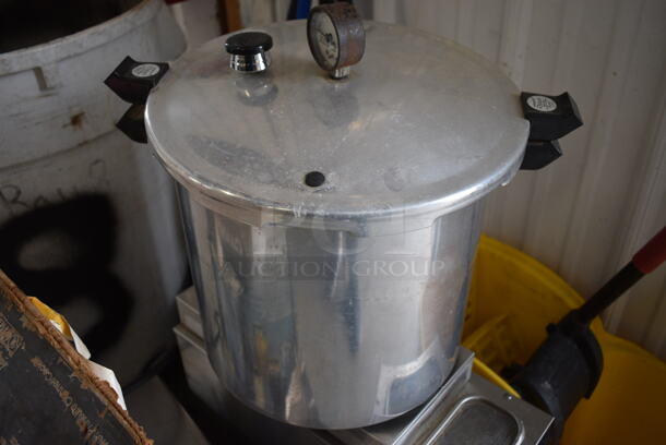 Metal Stock Pot w/ Lid for Pressure Cooking. 13x13x13 - Image 1 of 5
