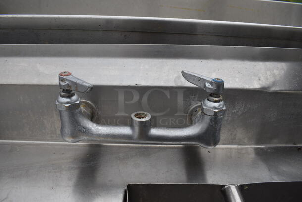 Stainless Steel Commercial Dirty Side Right Side Dishwasher Table w/ Spray Nozzle and Handles. 90x61x78. Bay 18x18x7 - Image 5 of 6