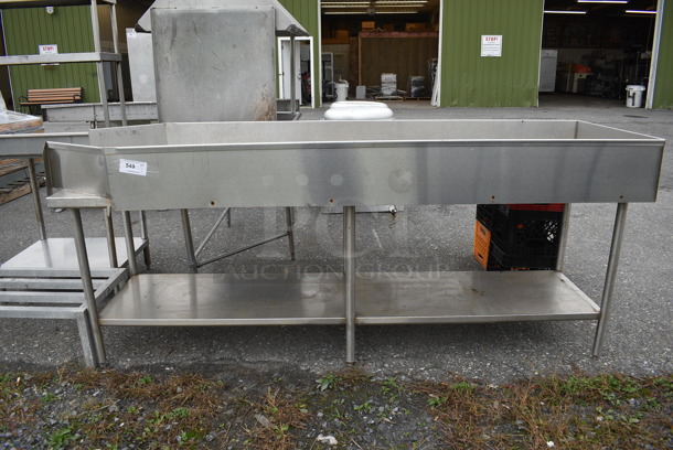 Stainless Steel Commercial Sorting Table w/ Undershelf. 99x30.5x42
