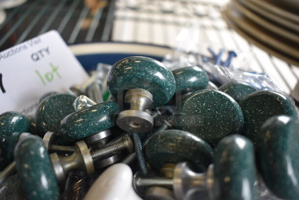 ALL ONE MONEY! Lot of Various Knobs in Dish! - Image 2 of 4