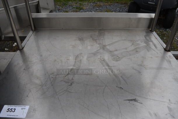 Stainless Steel Table w/ Undershelf and 2 Tier Overshelf. 36x30x68 - Image 4 of 5