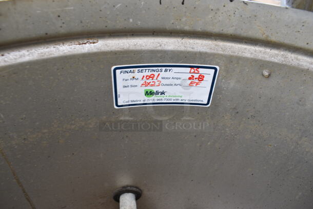 Loren Cook Model 180V7B Metal Commercial Rooftop Mushroom. 208 Volts, 3 Phase. 38x38x38 - Image 6 of 9