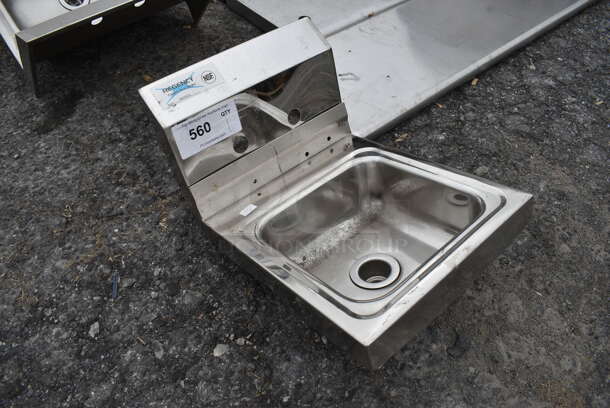 Stainless Steel Single Bay Wall Mount Sink w/ Wall Mount Bracket. 12x15.5x16 - Image 2 of 5