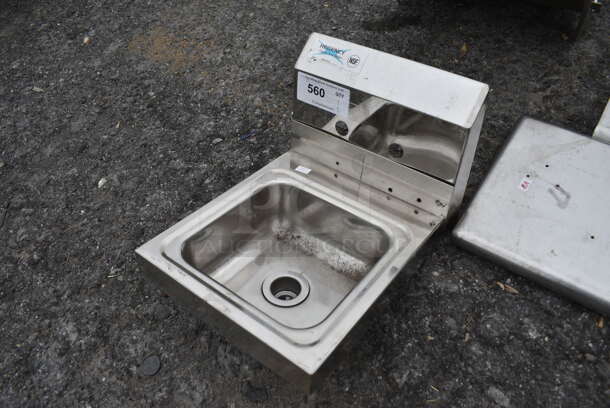 Stainless Steel Single Bay Wall Mount Sink w/ Wall Mount Bracket. 12x15.5x16 - Image 3 of 5