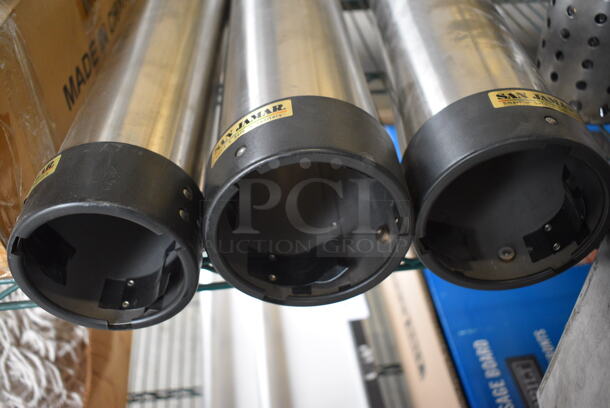 3 San Jamar Metal Dispenser Chutes. 4.5x4.5x24, 4x4x24. 3 Times Your Bid! - Image 4 of 5