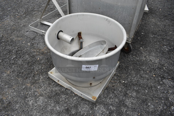 Metal Commercial Mushroom Exhaust Fan Shell. 24x24x17 - Image 2 of 4