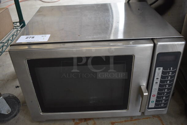 Amana Model RFS12TS Countertop Metal Commercial Microwave Oven. 120 Volts, 1 Phase. 21.5x18x14