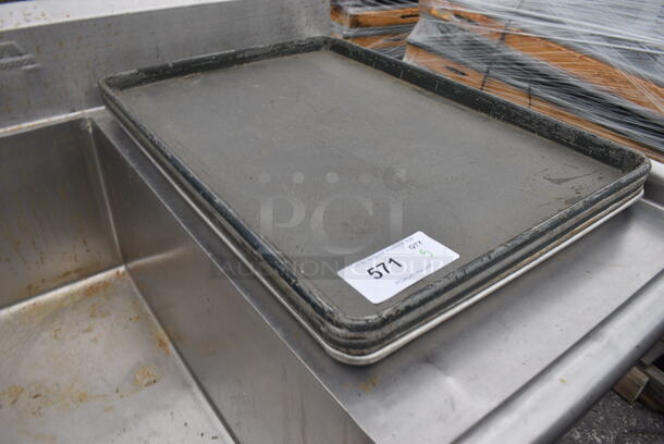 5 Metal Full Size Baking Pans. 18x26x1. 5 Times Your Bid! - Image 2 of 3