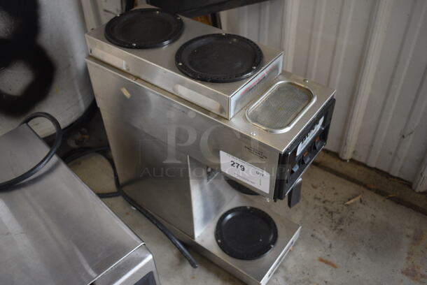 NICE! Bunn Model S Stainless Steel Commercial Countertop 3 Burner Coffee Machine w/ Poly Brew Basket. 120 Volts, 1 Phase. 8x18x21.5 - Image 5 of 7