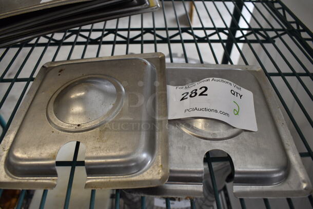 2 Metal 1/6 Size Drop In Bin Lids. 2 Times Your Bid!