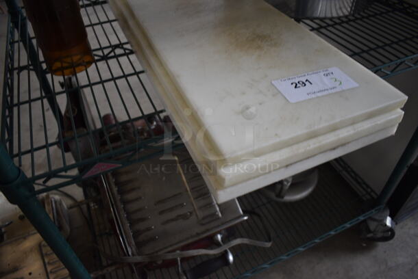 3 White Cutting Boards. 33.5x10x0.5. 3 Times Your Bid! - Image 2 of 4