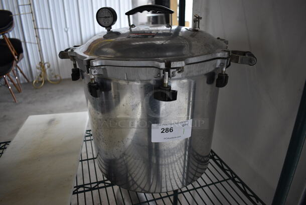 Metal Pressure Cooker Pot w/ Lid. 22x19x20 - Image 1 of 5
