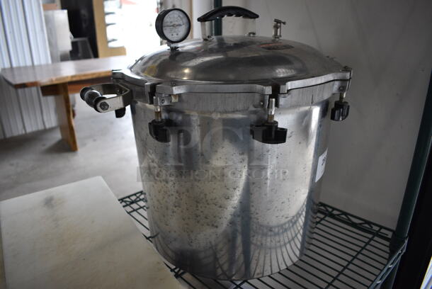 Metal Pressure Cooker Pot w/ Lid. 22x19x20 - Image 2 of 5