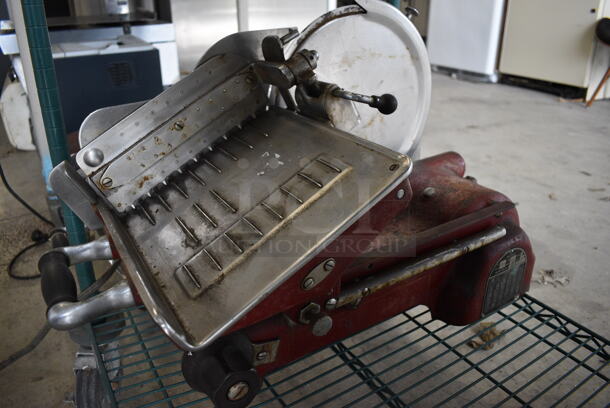 US Slicing Machine Model GB Metal Commercial Countertop Meat Slicer. 110 Volts, 1 Phase. 26x18x18. Tested and Working! - Image 1 of 7