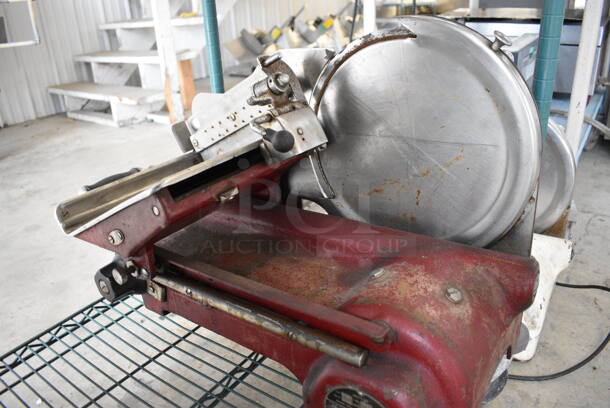 US Slicing Machine Model GB Metal Commercial Countertop Meat Slicer. 110 Volts, 1 Phase. 26x18x18. Tested and Working! - Image 3 of 7