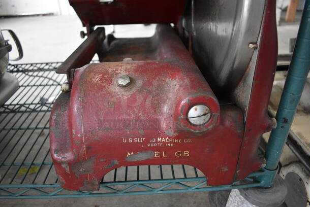 US Slicing Machine Model GB Metal Commercial Countertop Meat Slicer. 110 Volts, 1 Phase. 26x18x18. Tested and Working! - Image 5 of 7