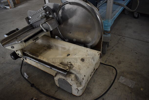 US Slicing Machine Metal Commercial Countertop Meat Slicer. 110 Volts, 1 Phase. 26x18x18. Tested and Working! - Image 3 of 8